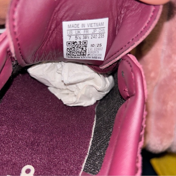 adidas Samba Snakeskin Women's Sneakers in Burgundy and White - Picture 5 of 14